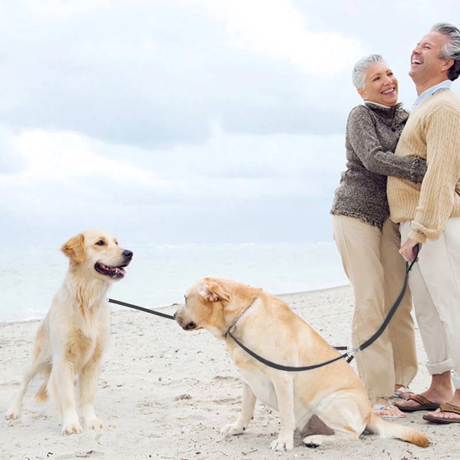 

3 Head Dog Training Leash Strong Nylon Walking Lead for Daily Use Camping Hiking Jogging Pet Walking Safety Gear