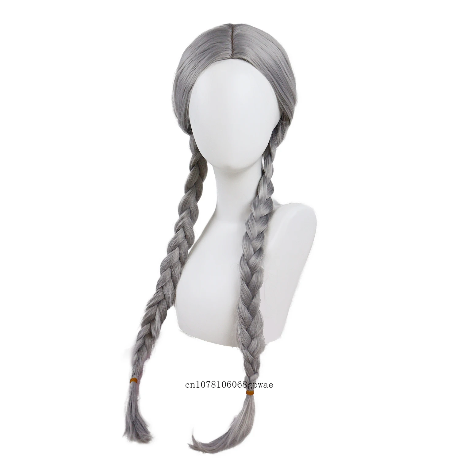 Synthetic Hair Braided Hippie Wig for Men Silvery Grey Men's Willie Nelson Wig 60s Rocker Old Man Style Halloween Music Festival