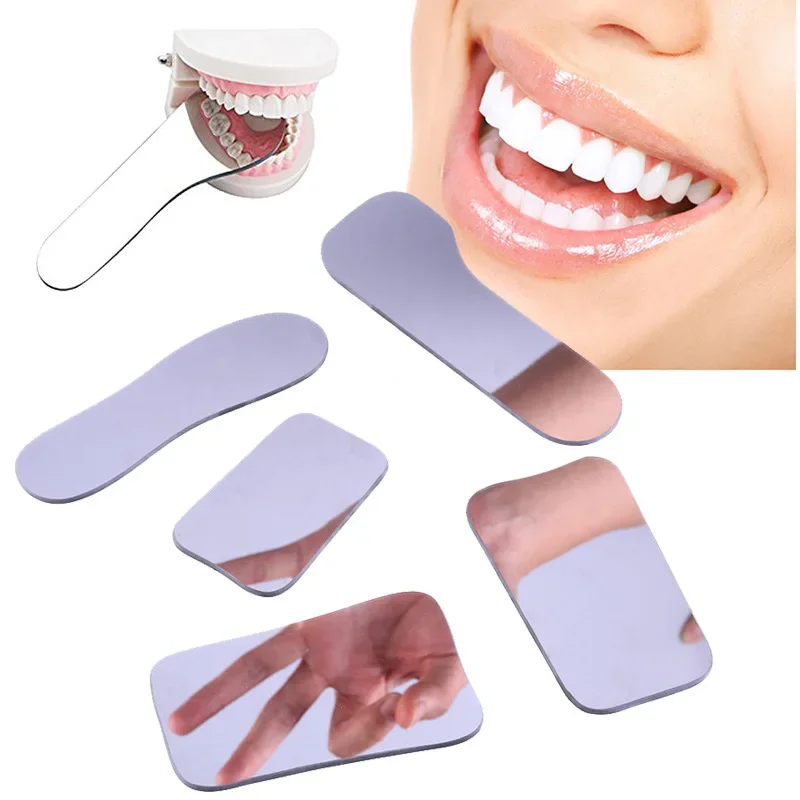 Dental Intraoral Photographic Glass Mirror Rhodium Occlusal 2-Side Reflector Orthodontic Mirrors