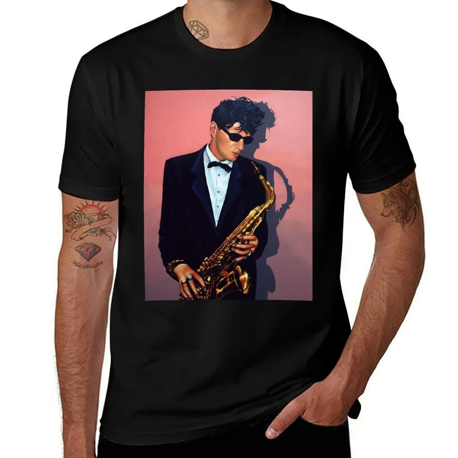 Herman Brood Painting T-Shirt Casual Daily Wear Short Sleeve Top T-Shirt