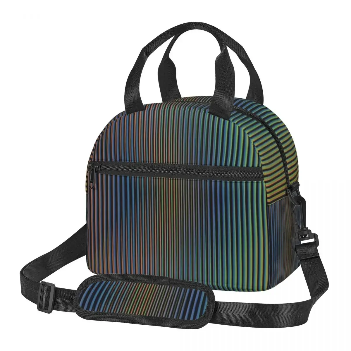 

Carlos Cruz-Diez Lunch Bags Insulated Bento Box Portable Lunch Tote Picnic Bags Thermal Bag for Woman Travel