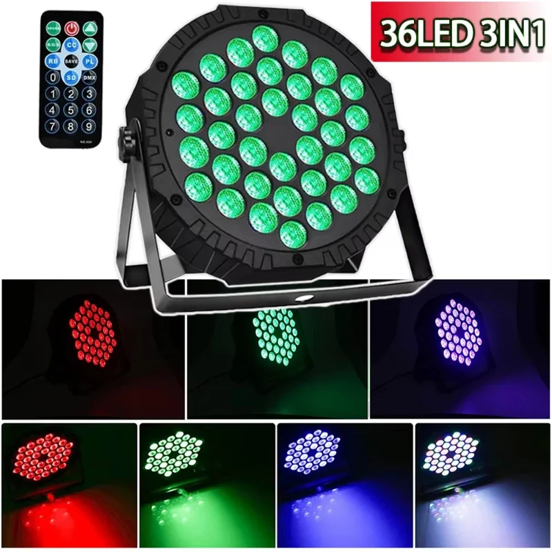 EU 36-LED RGB Disco Light Party Effect Lamp - Laser, Strobe, DMX-512 & Sound Activated for DJ, KTV, Club, Bar, Christmas Events
