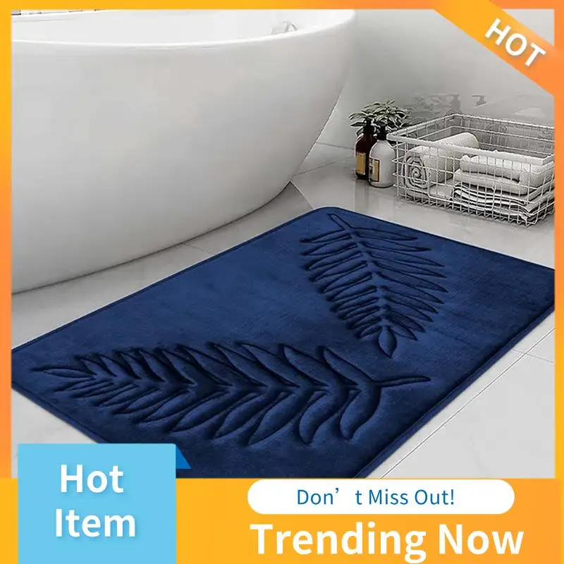 

A69X-Коврики для ванной из пены с эффектом памяти Коврик для ванной с листьями Нескользящий сильный водопоглощающий коврик из микрофибры Коврик для ванной Водопоглощающие коврики для ванной Durab