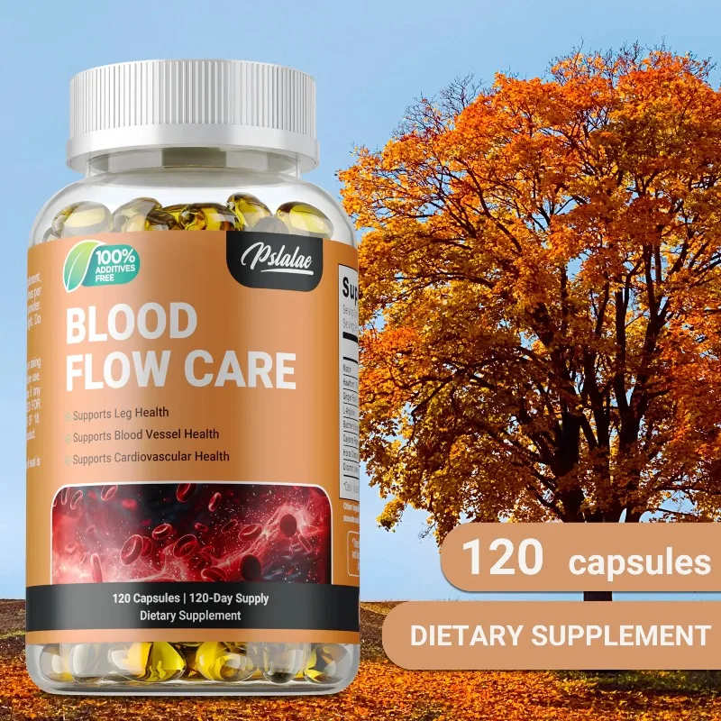 

Blood Flow Care Capsules - Reduces Fatigue, Enhances Energy, Improve Blood Circulation, Promotes Heart and Cardiovascular Health