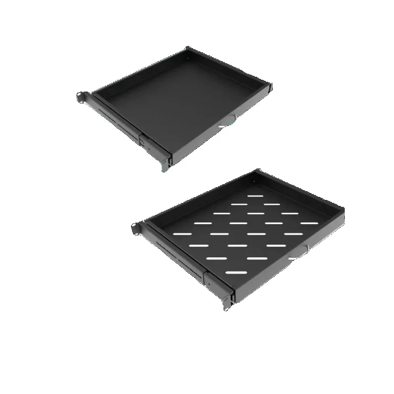 19-inch Rack Sliding Shelf Telescopic Tray Server Room Keyboard Storage Rack 1U Drawer Mouse Extendable Divider