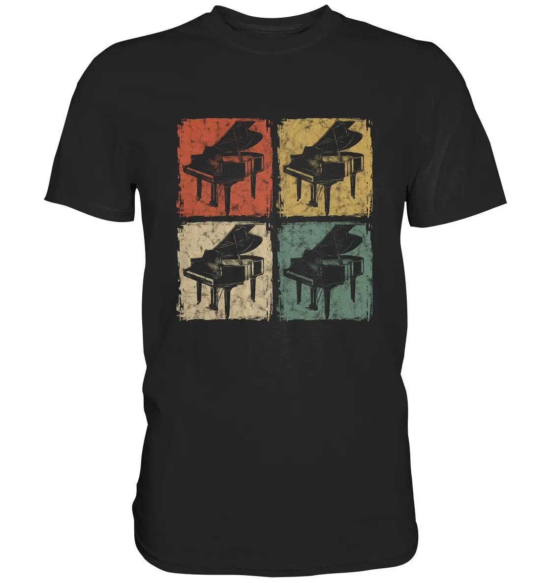 Retro Vintage Piano Flügel Pianist Klavier T Shirt