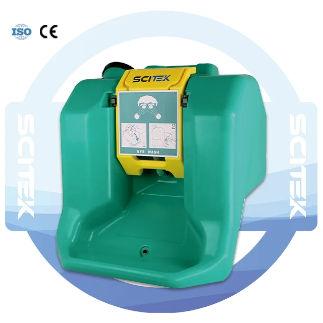 Portable Manual Power Emergency Eye Wash Device 0~40 Degree Face Eye Wash for Chemical Lab First-Aid Aid Devices