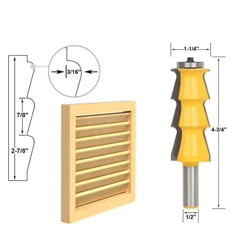 Woodworking Milling Cutter, Louver Armrest Cutter, Armrest Cutter Carving Machine, Point Wood Milling Cutter Head