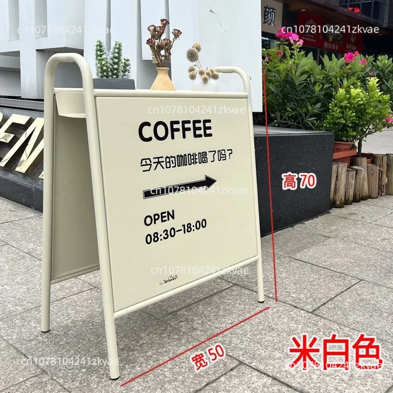 Chic Outdoor Coffee Sign: Customizable Mobile Welcome Billboard