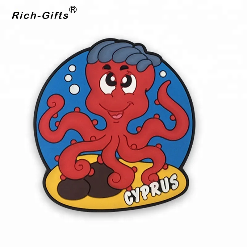 Personalized Best Selling Creative 3D Soft Rubber Fridge Magnet For Cyprus Travel