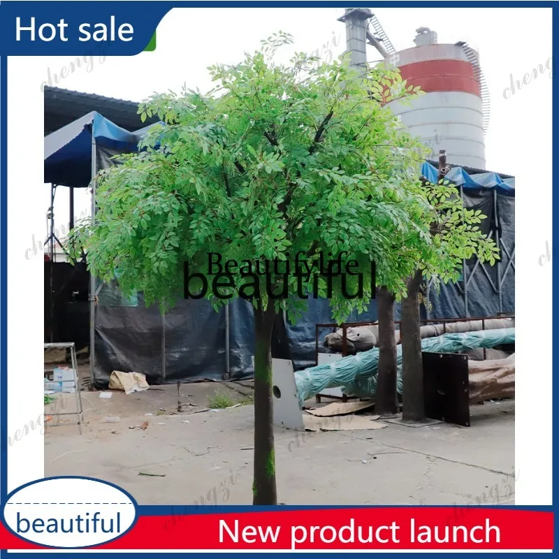 A09  Simulation elm shopping mall wedding hotel interior landscaping Nordic decoration floor simulation fake tree