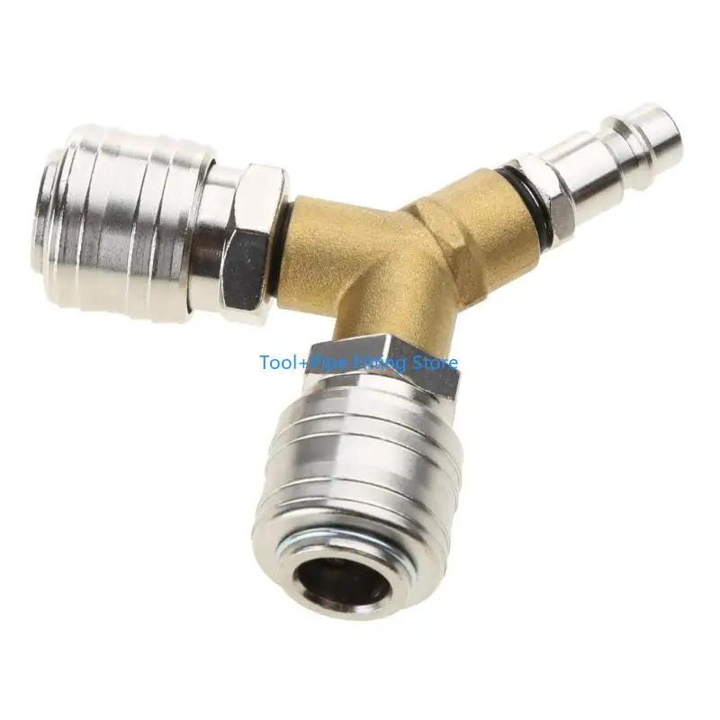 F92B Versatile Compressed Air Coupling Set Operate Two Tools Simultaneously