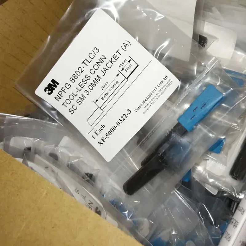 100PCS/Bags Original 3M 8802-TLC/3 Fiber Optic Singlemode SC Fast Connector Lc Fiber Optic Fast Connector SC Quick Connector