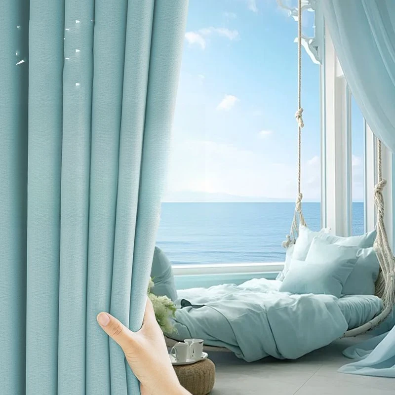 

High Blackout Curtains New Small Fresh Hotel A Living Room Bedroom Beautiful High-end