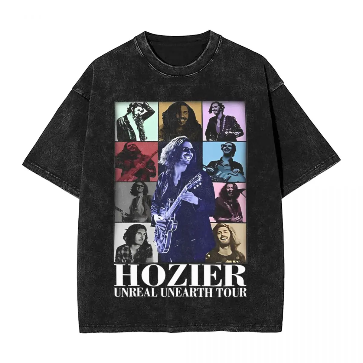 Washed T Shirt Hozier Tour 2024 Novelty T-Shirts Oversize Streetwear Short Sleeve Graphic Printed Tops Tee Shirt Men Women