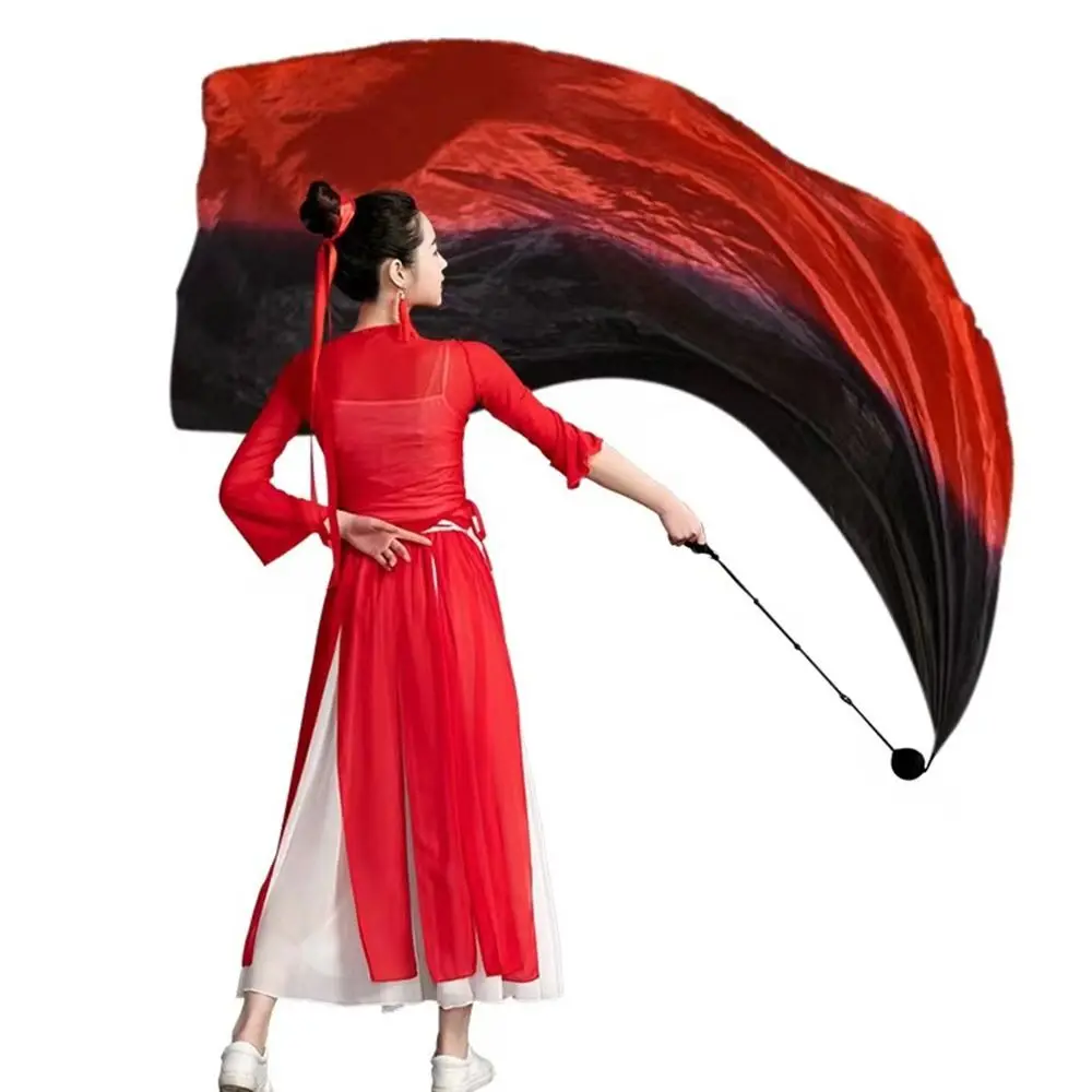Adjustable Belly Dance Thrown Balls Rainbow Imitation Silk Stage Performance Props For Thailand/India/Arab Silk Veil