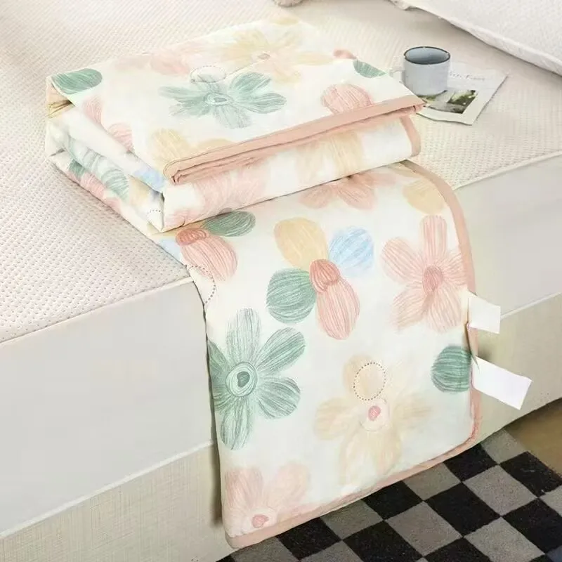 Skin-friendly Summer Cool Quilt Set or 1 Pcs Quilts Comfortable Breathable Air Condition Comforter Lightweight Summer Quilt