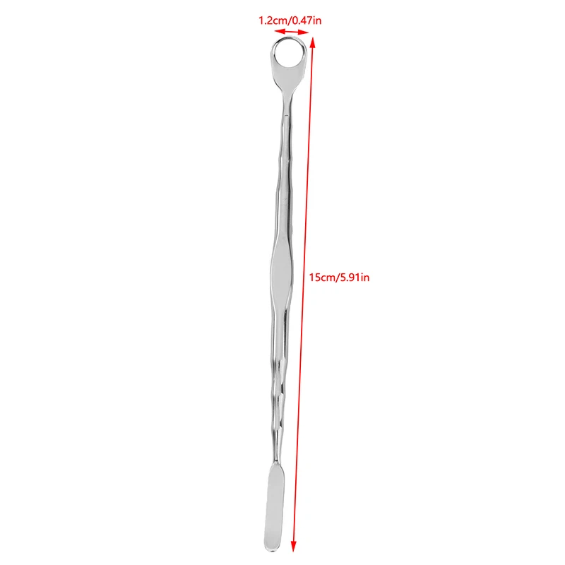 Sekop komedo Manual kepala ganda, Pembersih pori-pori Stainless Steel, penghilang jerawat profesional, penghilang komedo