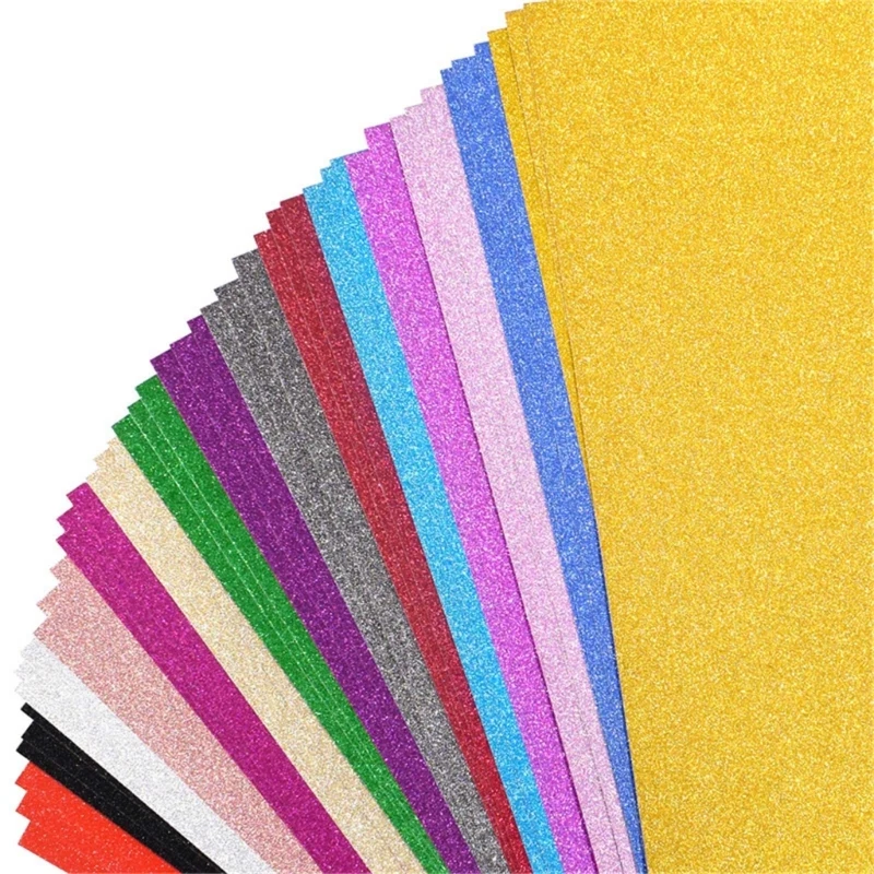 45Sheets Glitter Cardstock Paper for Craft Project Gift Wrap Scrapbooking