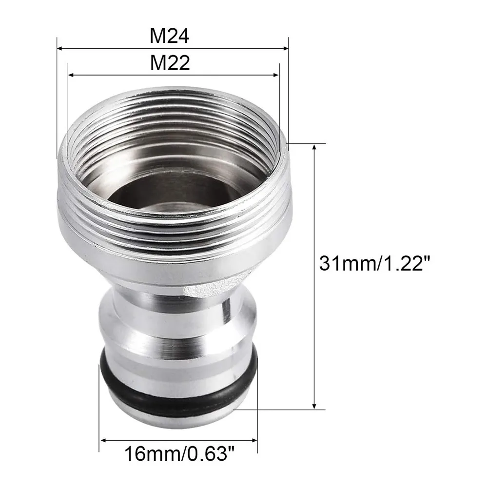 

2 шт. латунные соединители для садовых шлангов M22 «мама» для M24 «папа» адаптеры для крана для легкого орошения и мойки автомобилей