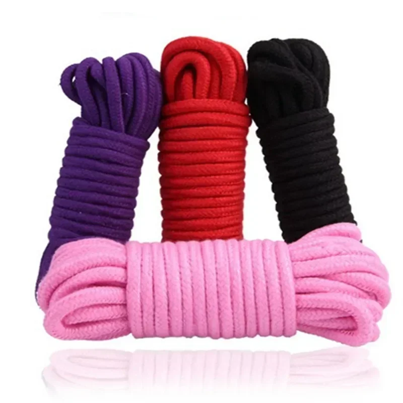 Corde de retenue de bondage épaissie pour couples, jouets sexuels SM, doux et confortable, tout coton, jeu sexuel, 5/10 m