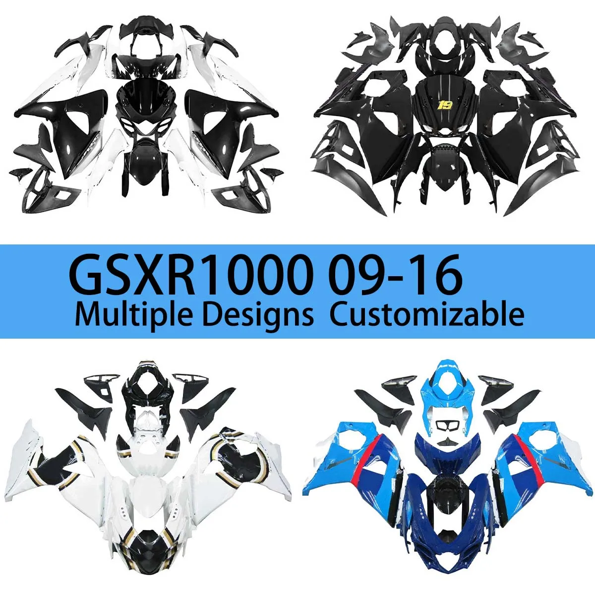 For GSXR1000 2009 2010 2011 2012 2013 2014 2015 2016 Motorcycle Fairings GSXR 1000 ABS Injection Bodywork Fairing Kit