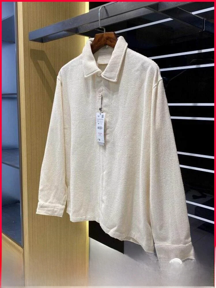 

Spani Order Briti Sle Long Sve Loose Fit Collar Breathable Casual irt Jaet Men's Spring Autumn Versatile Comfort...