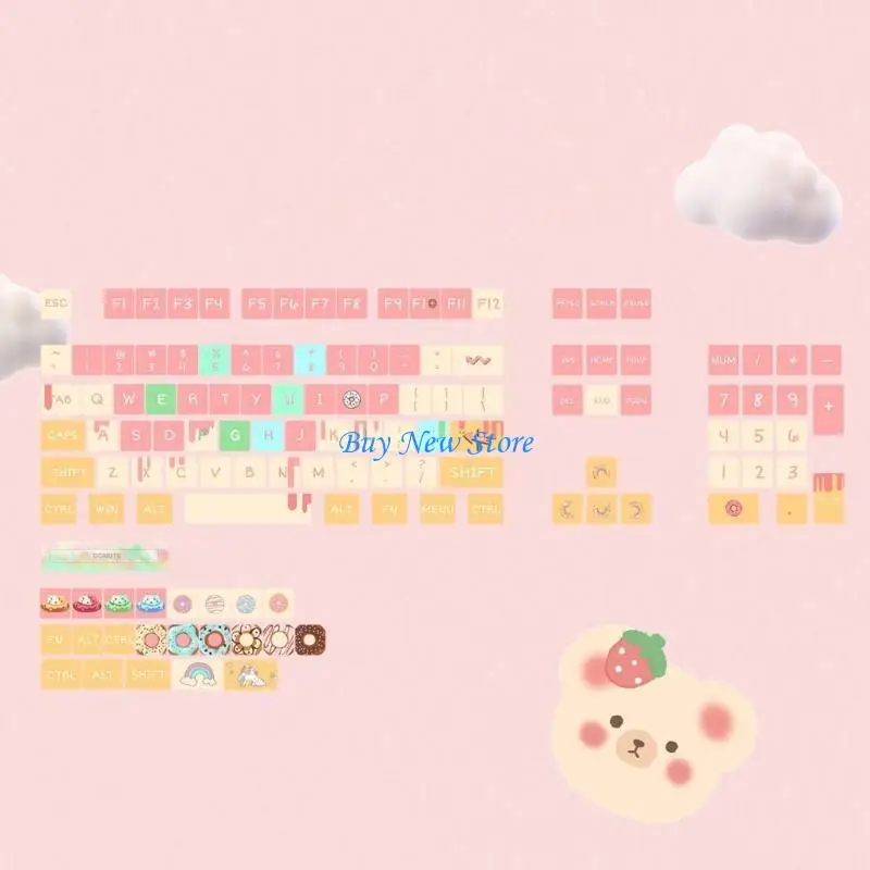 

20CE 127PCS XDA PBT Keycap Set with Comfortable Lovely Color Theme for Mechanical Keyboards Typists and Programmers