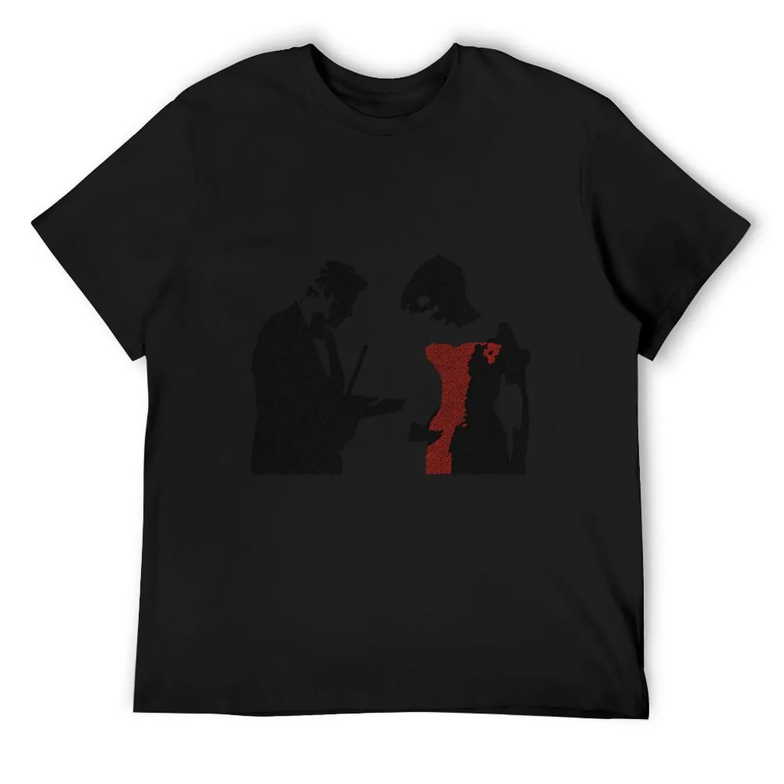 

Pretty woman scene made up of small curved shapes T-Shirt shirts graphic tees vintage anime shirt mens t shirts top quality