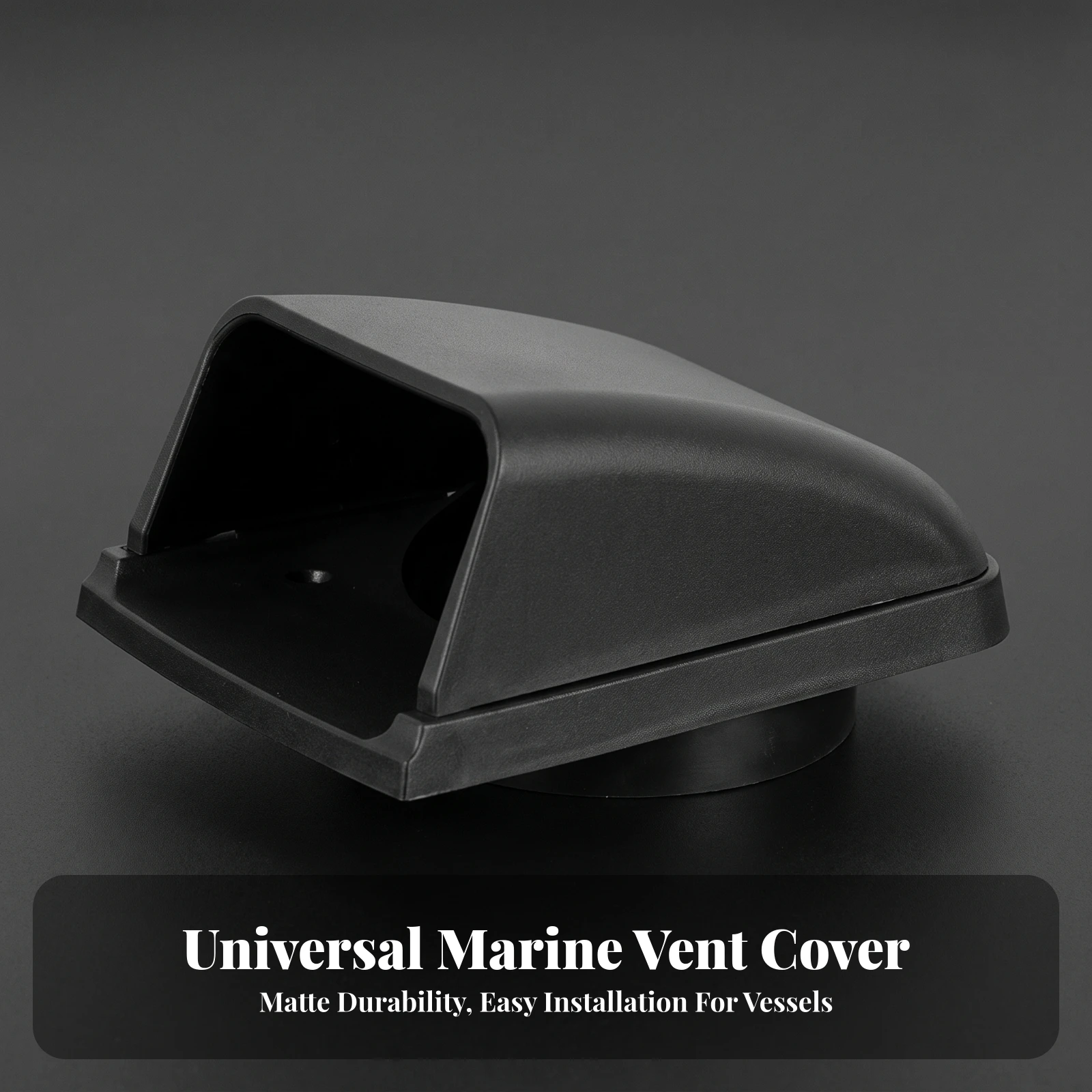 Boat Cowl Vent with Base Wide Application Marine Vent Hood Ventilation Hood with Circular Duct Space-Saving Ventilator