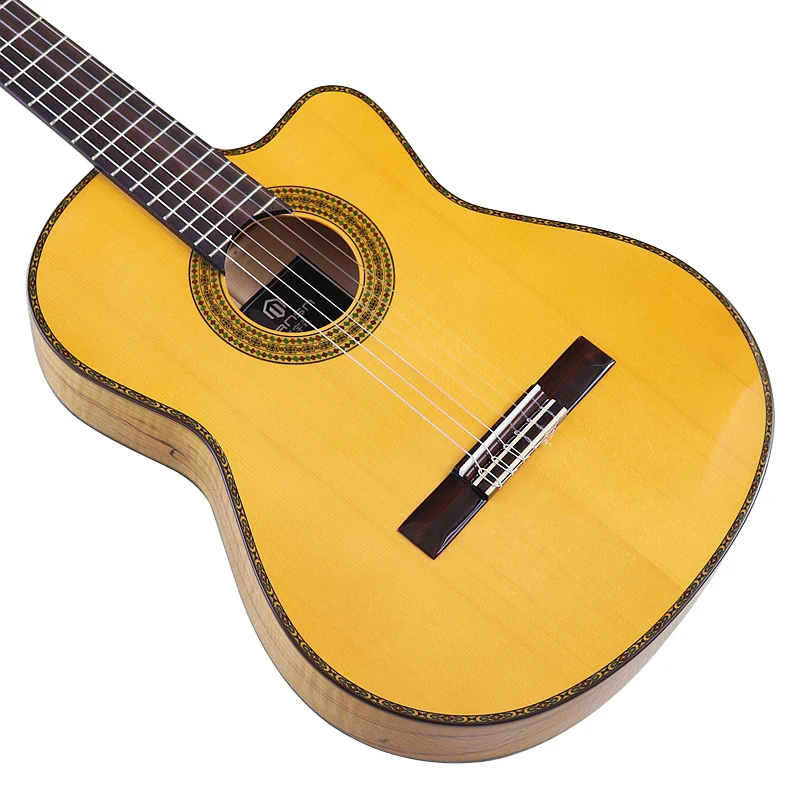 39 Inch Flamenco Classical Guitar 6 String Classl Guitar High Glossy With Bone Nut And Bridge Good Handicraft