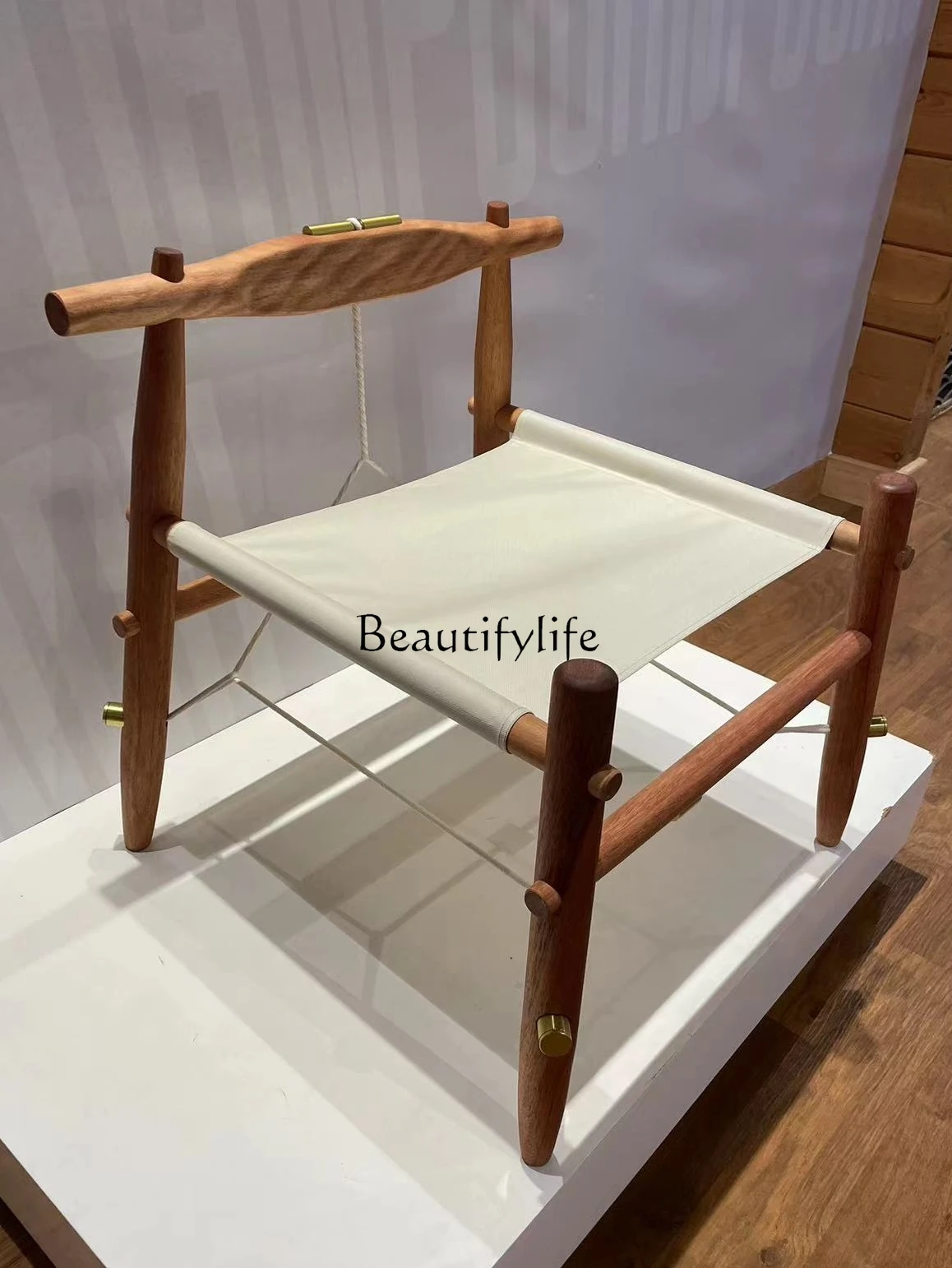 Wooden Chair Original Design Creative Armchair Designer Model Detachable Portable Leisure Fishing Chair