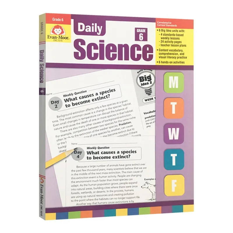 

Evan-Moor Daily Science, Grade 6 TE Workbook,aged 9 10 11 12, English book 9781596739307