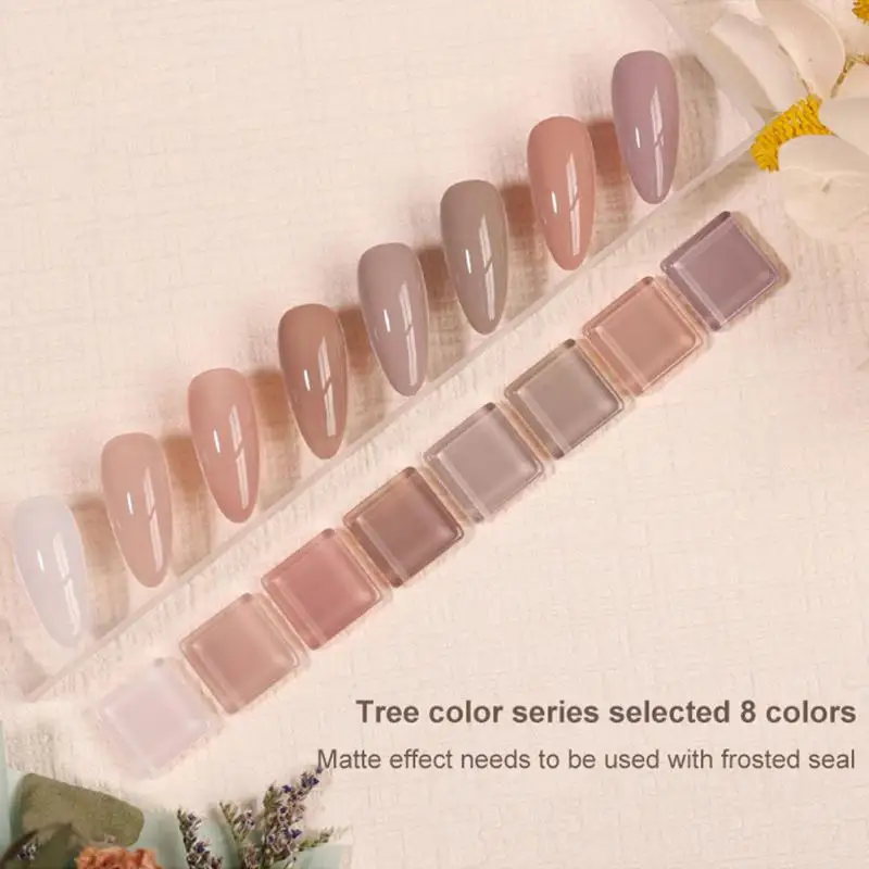 1~4PCS ML Jelly Color Nail Gel Polish Semi-transparen Top Coat Soak Off UV LED Phototherapy Gel Varnish Nail Art Polish