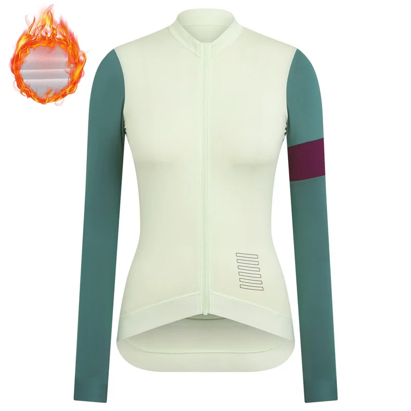 JHJN Woman Cycling Jersey Long Sleeve Quick Drying Breathable Jacket MTB Jerseys Road Mountain Bike Clothes Girl Warm Outerwear