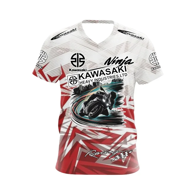 2025 كاواساكي دراجة نارية شعار Z الرجال الصيف التجفيف السريع امتصاص العرق تي شيرت ، النشاط في الهواء الطلق تي شيرت ، الشارع عادية #3