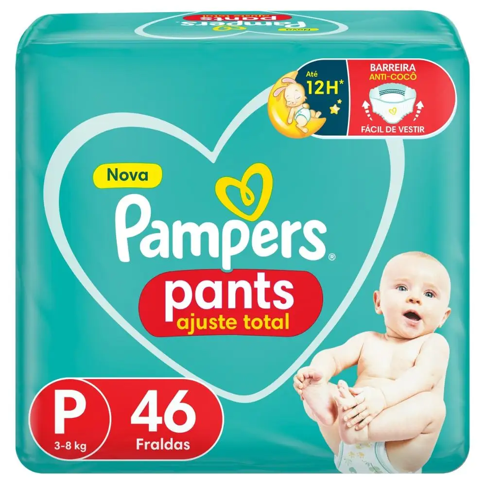 Diaper Pampers Pants Total Fit P with 46un