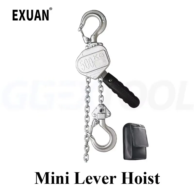 0.5T 3M Aluminum Alloy Mini Hand-operated Hoist Manual Small Crane Mini Hand Cranked Lifting Tool Hoist Winch Hand Chain Lifting