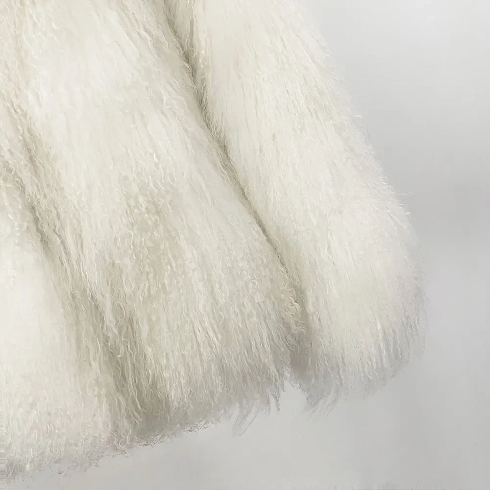 OFTBUY Natural Mongolia Sheep Fur Coat Thick Warm Short Real FurJacket Outerwear Female New Fashion Autumn Winter Clothes Women