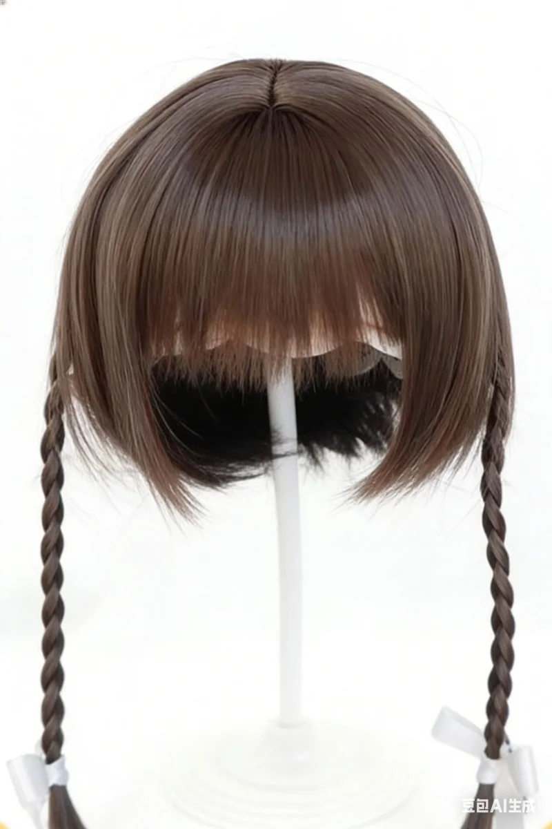 

BJD doll wig - Suitable for 1/3 size hot wire cute and versatile small braided hairstyle for little sisters Doll accessories
