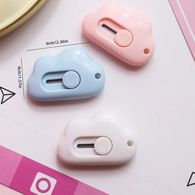 عبوة واحدة من فتاحة أظرف صغيرة محمولة بسيطة - سكين ورقي لطيف على شكل سحابة للمكتب وفتح العلبة، هدية مثالية لعيد الميلاد #2