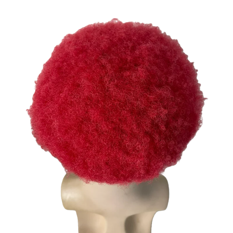 البورمية عذراء الشعر البشري أنظمة الأحمر 4mm الجذر الأفرو الشعر المستعار 8x10 وحدات الدانتيل الكامل للرجال السود