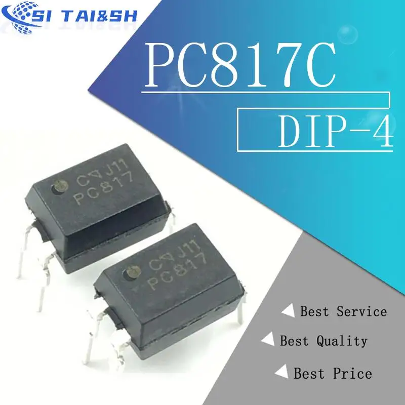 

50PCS PC817C Black plastic protective case For DIP4 PC817-C DIP PC817 C new and original