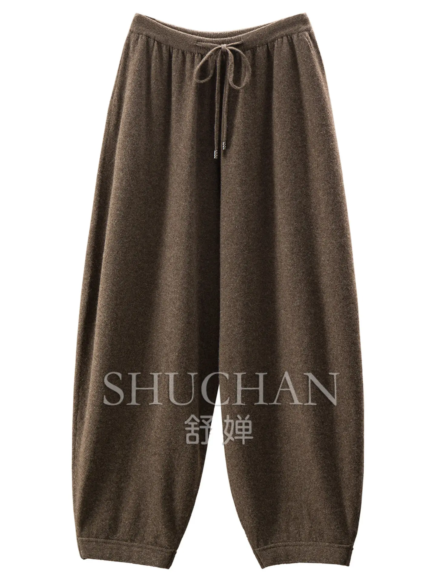 Luxury 100 Yak Fleece Pendant Knitted Nine-point Bloomers Pants Women Winter Warm E331