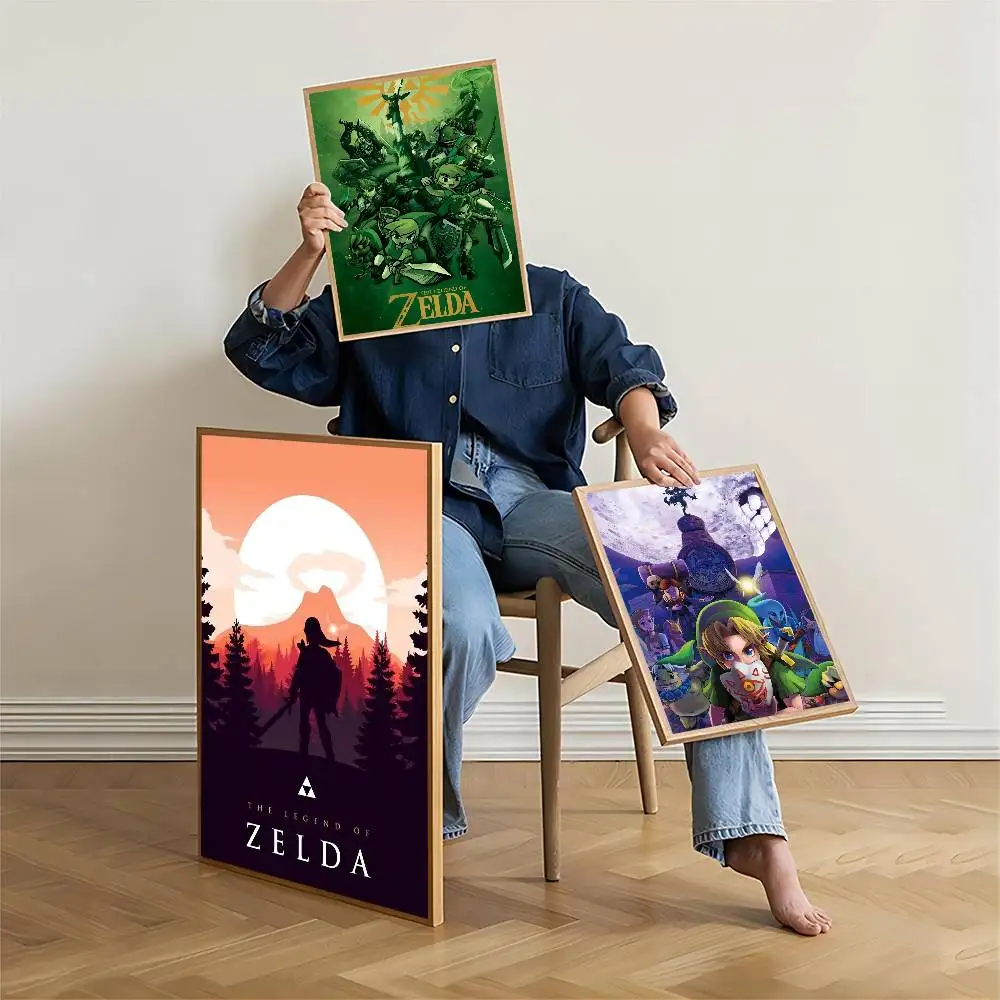 Legend Video Game Poster Zeldas Classic Movie Posters Waterproof Paper Sticker Coffee House Bar Decor Art Wall Stickers view 4