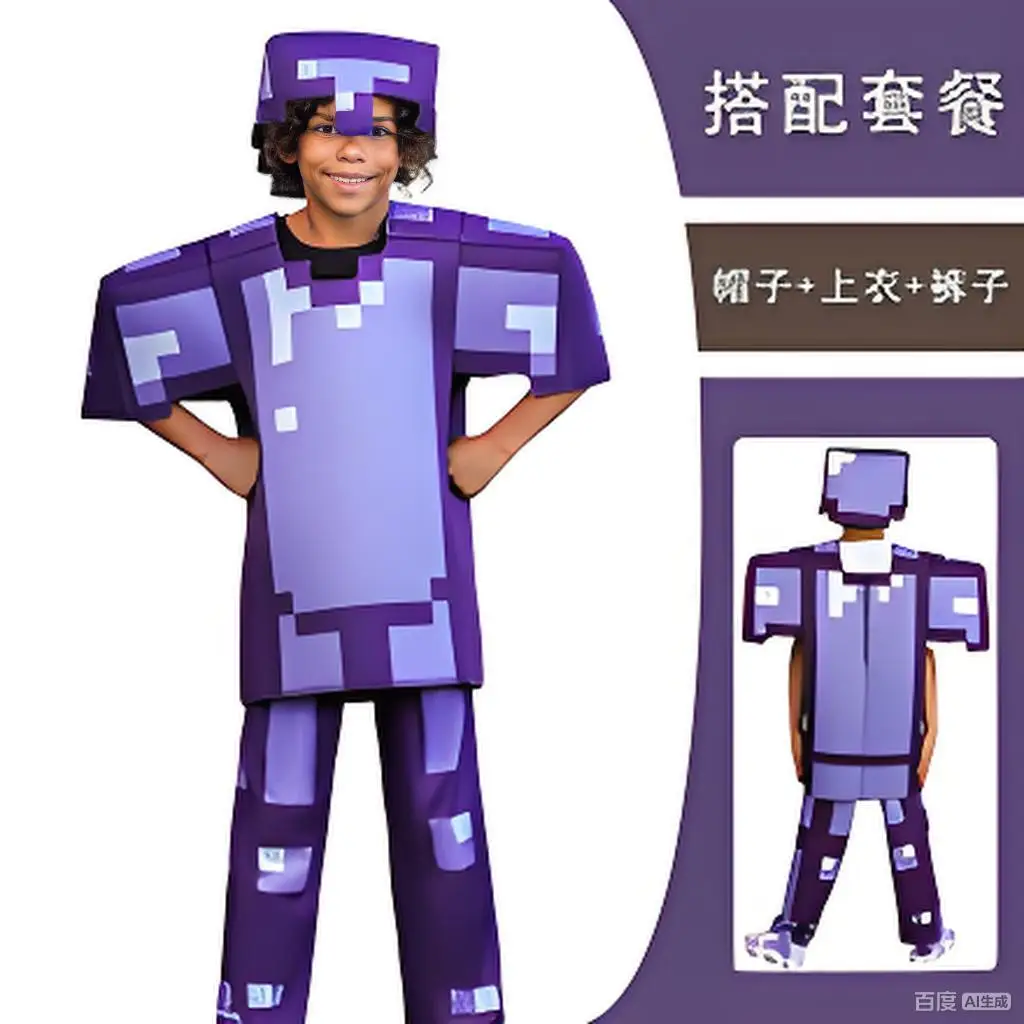 Diamond style armor in the block world | cosplay costumes for game characters | adult wearable armor view 2