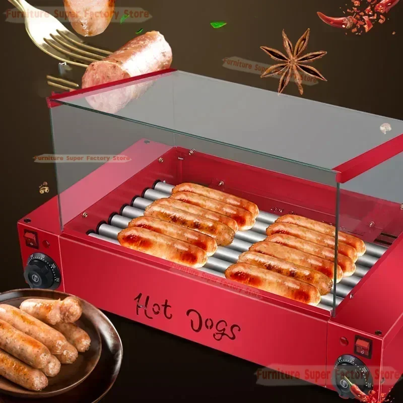 

220V Sausage Machine Hotdog Maker Hot Dog Roller Sausage heating machine Barbecue Machine Electric Sausage Maker