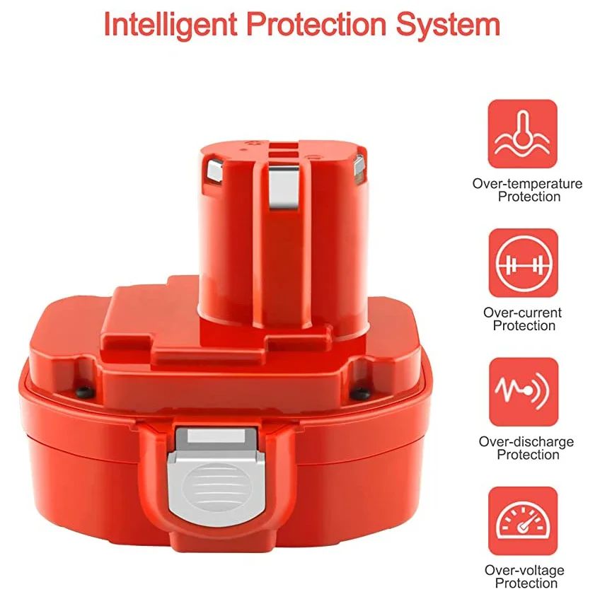For Makita PA18 Rechargeable Ni-MH Battery 18V 4800mAh With PA18 1822 1823 1834 1835 192827-3 192829-9 193159-1 193140-2 Tools