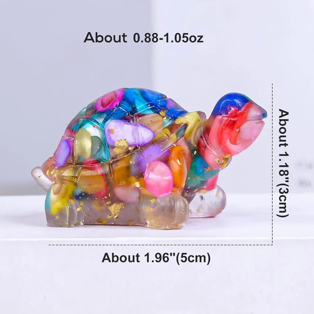 Natürliche Kristall-Schildkrötenfigur Reiki-Heilstein Harz-Dekoration Glücksbringer Langlebigkeit Reichtum Schildkröte Schreibtisch-Bücherregal-Ornament – Detail 1