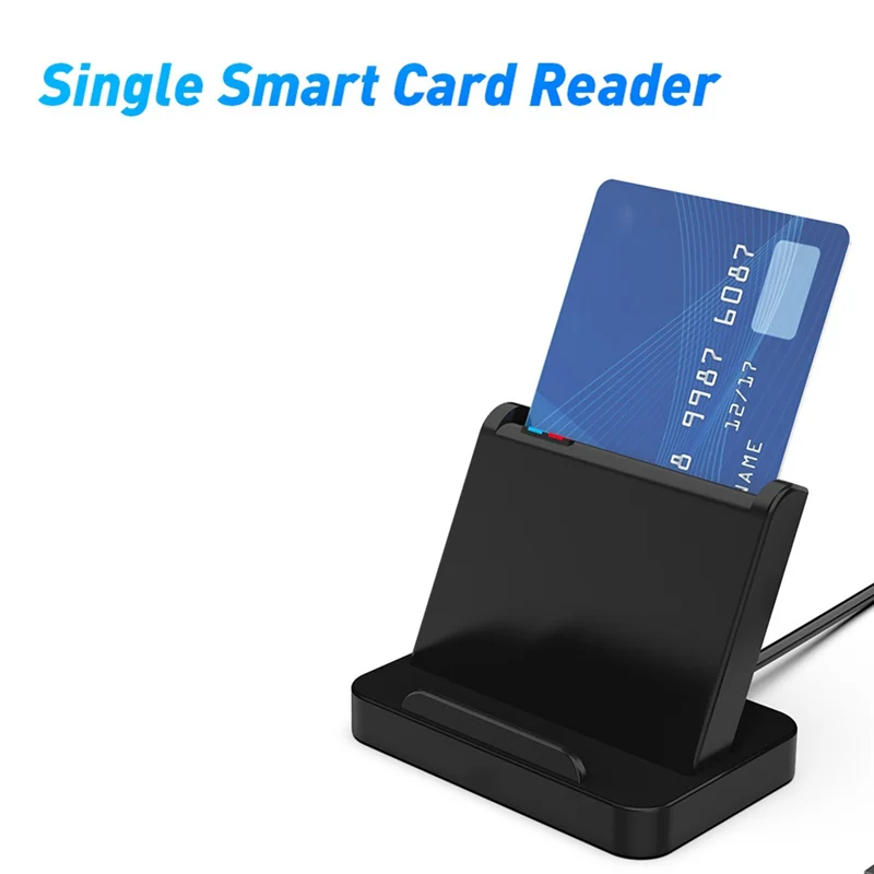 Smart Card Reader USB CAC IC ATM Smart Card Reader Universal SIM Card Reader USB-CCID ISO Connector for Windows Linux